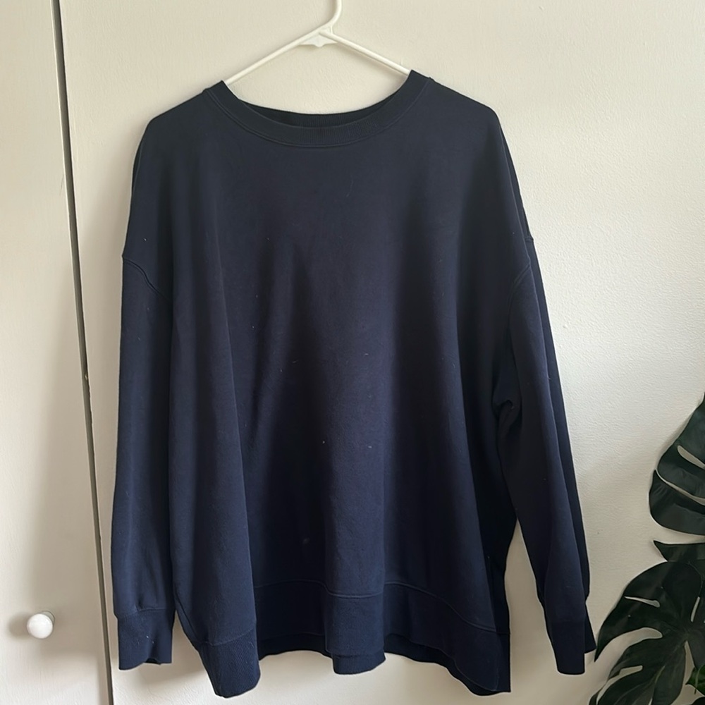 Blue plain crewneck